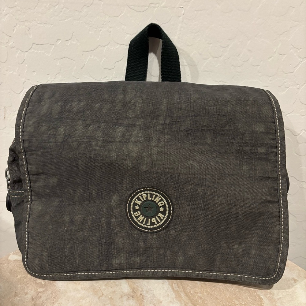 Vintage Kipling nylon hanging tolietry cosmetic bag